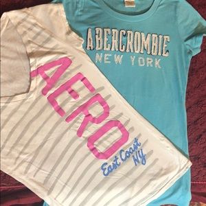 SOLD..Tops Aeropostale and Abercrombie M”s